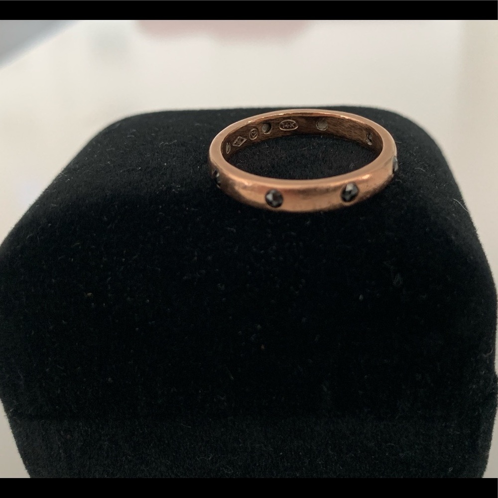 14k Rose Gold with Black Diamond Ring